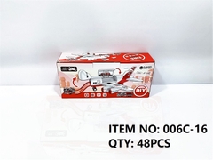 _006C-16 HỘP MÁY BAY BÃI ĐẬU XE CỨU HỎA THANG + 4C XE CỨU HỎA Diy Interesting