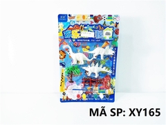 XY165 VĨ TÔ MÀU KHỦNG LONG 3C + 6 HŨ MÀU NƯỚC + CÂY