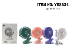 YS2234 HỘP QUẠT PIN GIÁ KẸP + SẠC USB