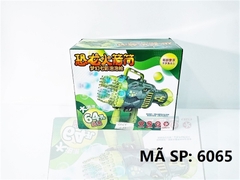 6065 HỘP CÂY BẮN XÀ BÔNG PIN CÁ SẤU 2 BÌNH 64 TIA CÓ SẠC USB