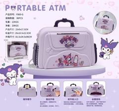F860-G  HỘP MÁY RÚT TIỀN ATM PIN VALI XÁCH TAY SANRIO (VÂN TAY)