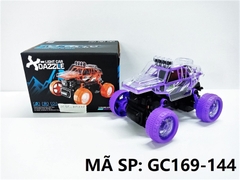 GC169-144 HỘP XE JEEP ĐỊA HÌNH PIN ĐÈN LED 3D, BÁNH ĐÈN, XOAY 360 ĐỘ X-Light Car Dazzle (GC169-142)