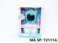 T2111A HỘP BÀN TRANG ĐIỂM GƯƠNG, LƯỢC Dreser Set