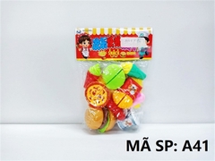 A41 TÚI BẾP DÍNH BÁNH HAMBURGER, KEM, XÚC XÍCH (PVC)