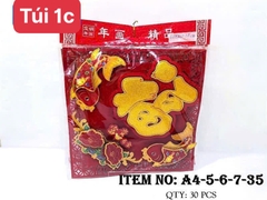 A4-5-6-7-35A TÚI GIẤY DÁN TẾT CHỮ PHÚC KIM TUYẾN CÁ CHÉP