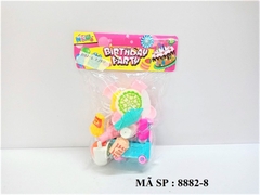 8882-8 TÚI BẾP XE ĐẨY KEM, BÀN, GHẾ, DAO, NĨA (Birthday Party) (PVC) 8882-