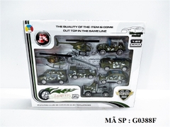 G0388F  HỘP XE QUÂN SỰ SẮT 8C (TRỰC THĂNG, THANG, XE TĂNG, Ô TÔ)   G0388