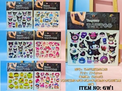 GW1  TÚI 20 MIẾNG HÌNH XĂM DÁN SANRIO ĐỦ MẪU