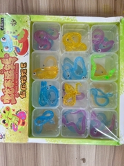 H664 HỘP 24C SQUISHY MOCHI RẮN 2 ĐẦU