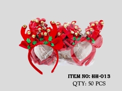 HH-013F  TÚI 2C CÀI TÓC NOEL SỪNG TUẦN LỘC CHUÔNG - 2 CÁI