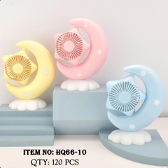 HQ66-10  HỘP QUẠT PIN MẶT TRĂNG NGÔI SAO + SẠC USB