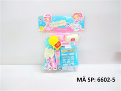 BM6602-5 TÚI BẾP MÁY TÍNH TIỀN SIÊU THỊ, KEM, LY, KHOAI TÂY CHIÊN, BÁNH KEM, DAO, GIÁ Intetest (PVC)