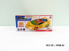399B-01 HỘP XE HƠI CẢNH SÁT PIN NHẠC ĐÈN 5D, BÁNH ĐÈN