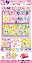 WH1006 HỘP 16C SÁCH GHI CHÚ SANRIO BÌA NƯỚC WH-M006