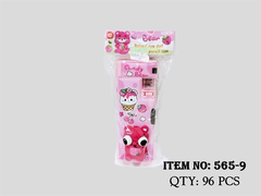 565-9 TÚI HỘP ĐỰNG BÚT VIẾT + CHUỐT VIẾT CHÌ GẤU DÂU MẮT LÒI