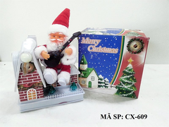 CX-609 HỘP NOEL PIN NGỒI MÁI NHÀ ĐÁNH ĐÀN GHITA (TIẾNG ANH)