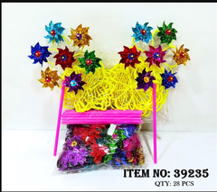 39235B  TÚI 5C CHONG CHÓNG GIẤY BÓNG KIM TUYẾN 7 BÔNG (2 KIỂU)