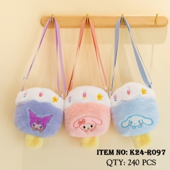K24-R097 GIỎ XÁCH NHỒI BÔNG KEM SANRIO