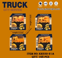 KH332-21A  HỘP XE CÔNG TRÌNH PIN NHẠC ĐÈN 1C ĐỦ MẪU (BỒN, BEN, CÀO, CẨU)