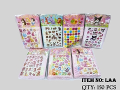 LAA  TÚI 20 MIẾNG DÁN NỔI STICKER ĐỦ MẪU