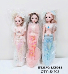 LX6012  HỘP BABY 1C NGƯỜI CÁ KHỚP, MẮT THỦY TINH, CÀI KIM TUYẾN