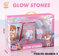 MLGB04-3  HỘP KHẢO CỔ ĐÁ PHA LÊ