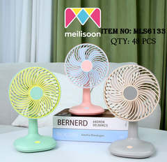MLS6133  HỘP QUẠT BÀN PIN + SẠC USB