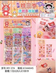 MY-374 VỈ 20C MIẾNG DÁN STICKER BABY THREE
