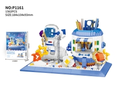 P1161  HỘP LOGO RÁP TÀU PHI HÀNH GIA ĐỰNG BÚT VIẾT 1562 MIẾNG