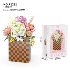 P1291  HỘP LOGO RÁP GIỎ XÁCH HOA 1208 MIẾNG