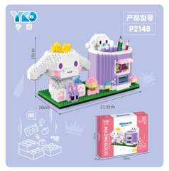 P2148  HỘP LOGO RÁP CHÓ CINNAMON VƯƠNG MIỆN ĐỰNG BÚT VIẾT 1588 MIẾNG