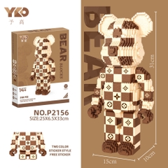 P2156  HỘP LOGO RÁP GẤU BEARBRICK 3168 MIẾNG