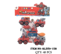 RL589-15B  TÚI XE CÔNG TRÌNH CỨU HỎA TRỚN 5C ĐỦ MẪU + ỐC VÍT (PVC)