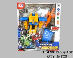 RL589-18F  HỘP RÁP ROBO BIẾN HÌNH XE + 1C TAY CẦM