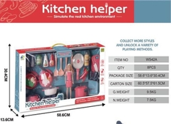 WS42A  HỘP BẾP GAS ĐƠN, BÌNH GAS, ẤM NƯỚC, CHẢO, ĐỰNG DAO + 1C BÉ