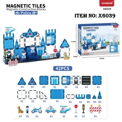 X6039  HỘP XẾP HÌNH NAM CHÂM CẢNH SÁT 42 MIẾNG