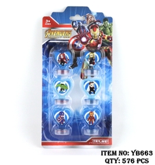 YB663  HỘP LỐC 24 VỈ CON DẤU AVENGER 6C ĐỦ MẪU