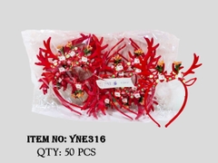 YNE316  TÚI 12C CÀI TÓC NOEL SỪNG TUẦN LỘC