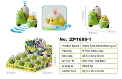 ZP1688-1  HỘP GÀ LÁI XE CHỞ GÀ CON TRỚN NHẤN 9C