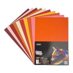 Giấy bìa 120gsm A4 mix 10 màu, 20 tờ/ tập Grand Zentino TMG