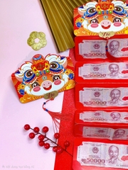 Bao lì xì - 2 NGĂN Dây (kèm tag + dây tua rua)