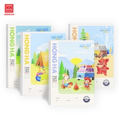Tập HS Hồng Hà 0509 / 0509P Bạn nhỏ 4 ô ly lớn 2.5x2.5mm, 170x240mm, 48tr, 100gsm (10/160)
