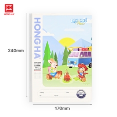 Tập HS Hồng Hà 0509 / 0509P Bạn nhỏ 4 ô ly lớn 2.5x2.5mm, 170x240mm, 48tr, 100gsm (10/160)