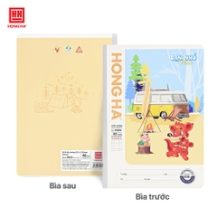 Tập HS Hồng Hà 0509 / 0509P Bạn nhỏ 4 ô ly lớn 2.5x2.5mm, 170x240mm, 48tr, 100gsm (10/160)