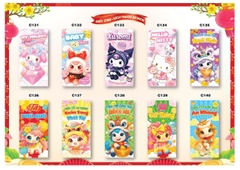 Bao lì xì Tết truyền thống 8x16cm C150 (túi 10 cái/ xấp 100 cái)