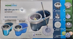 Bộ lau nhà 360 Homeinno Loại Tròn - Rổ Inox - Mâm Inox - Nùi microfiber HI037/ HI038/ HI039/ HI040/ HI041/ HI042