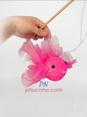 Lồng đèn trung thu cá vải lụa có đèn, cá koi, cá chép 30cm