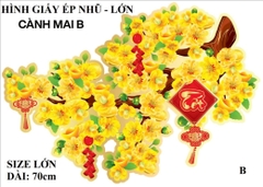 Hình giấy ép nhũ dán cửa trang trí Tết