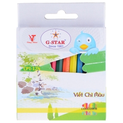 Bút chì màu vỏ nhựa 12 cây ngắn G-Star CP1-12N (12)