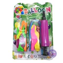 Bộ bong bóng tròn + ống bơm (bóng in hình)